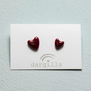 ORECCHINI CUORE CILIEGIA GRANDE#153