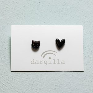 ORECCHINI CUORE- GATTO #143