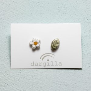 ORECCHINI MARGHERITA- FOGLIA #130